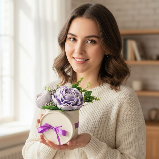 Пионы в стаканчике