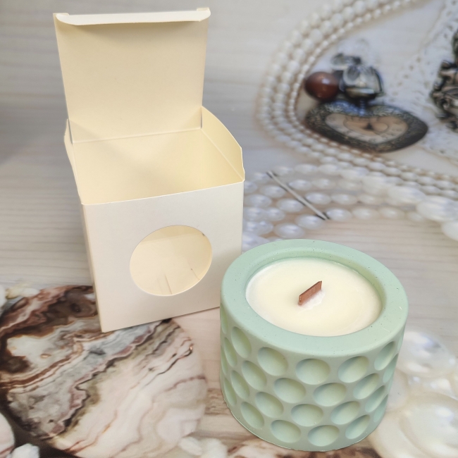 Аквагипсовое кашпо для аромасвечи