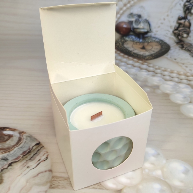 Аромасвеча в гипсе и коробке