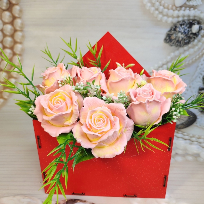 Букет из мыла Письмо счастья