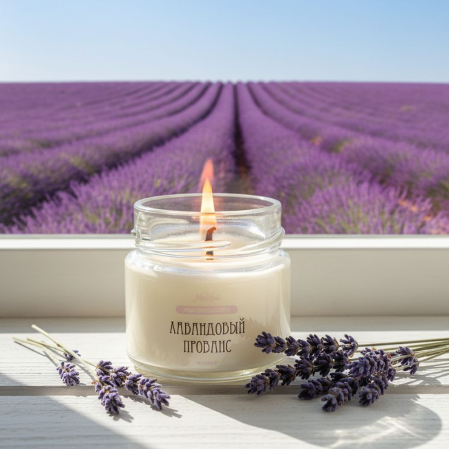 Свеча с лавандой
