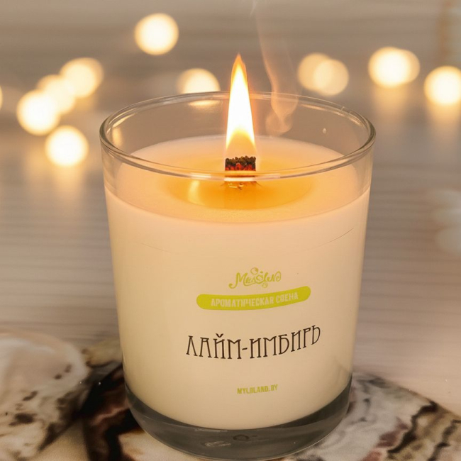 Свеча лайм-имбирь