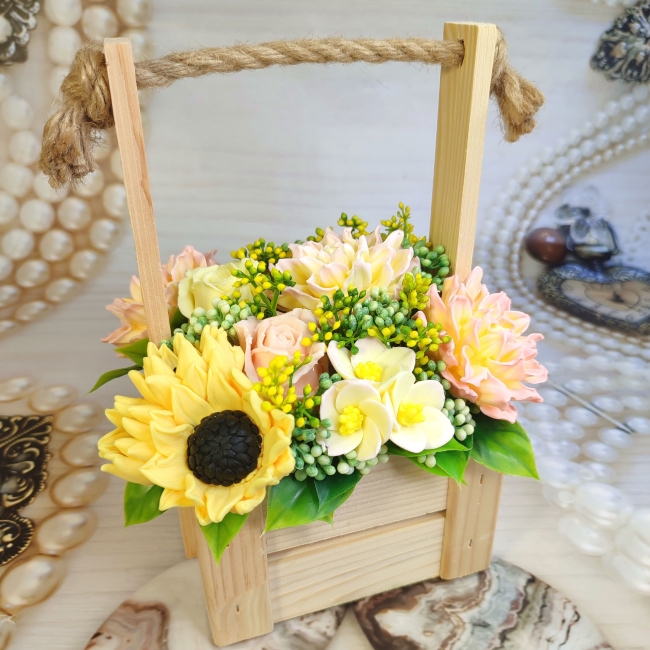 Осенний букет из мыла