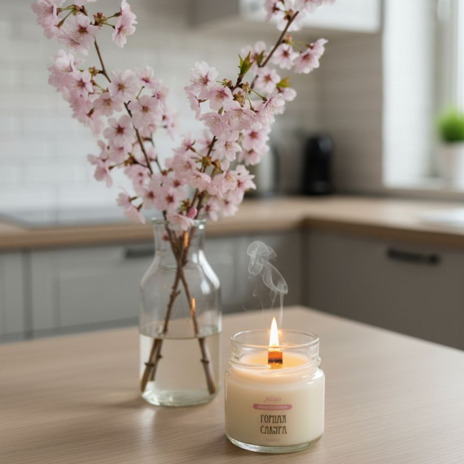 горная сакура и спички