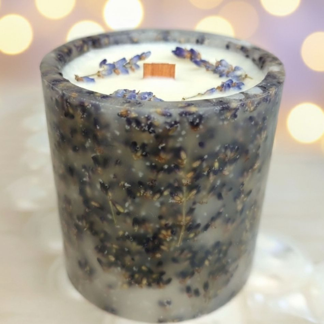 лавандовая свеча