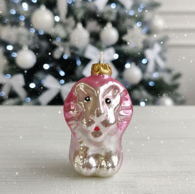 Новогодняя свеча Львёнок