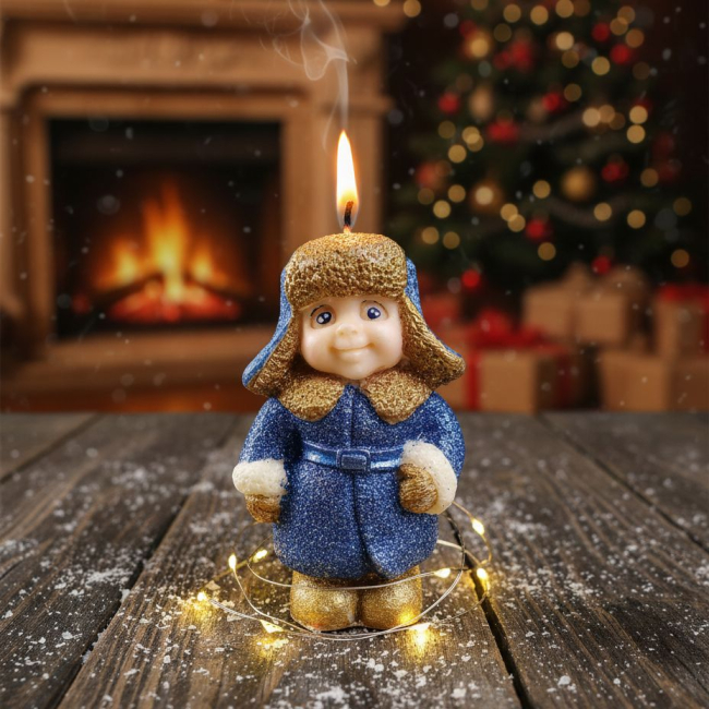 Новогодняя свеча Мальчик