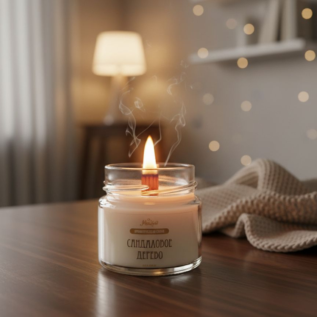с ароматом сандалового дерева