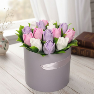 Букет из мыла 70 оттенков розового