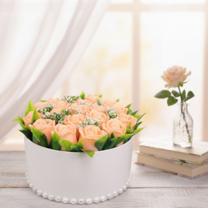 buket-chainyh-roz-v-korobke