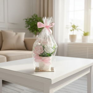 Прикольный букет из мыла оптимизм