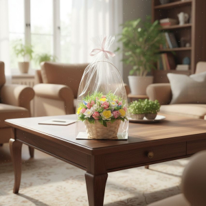 Корзина весенних цветов