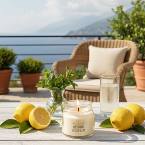 кремовый лимончелло на столе