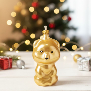 Новогодний медвежонок свеча