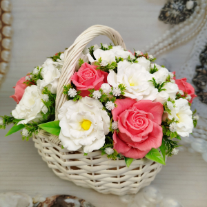 Корзина Розовое сияние