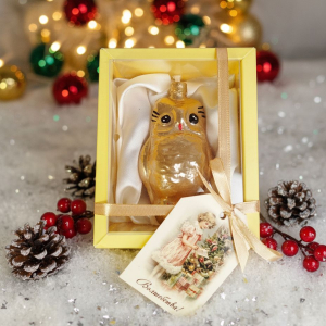 Свеча сова в коробке