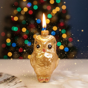 Новогодняя свеча сова