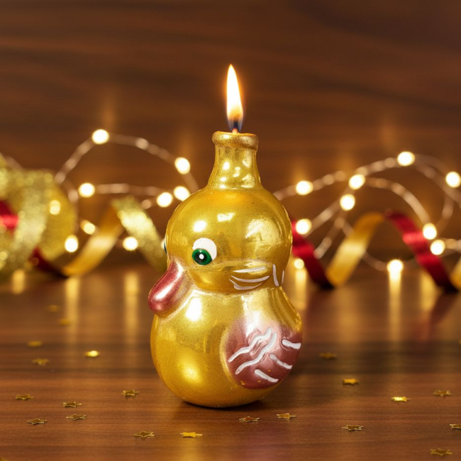 Новогодняя свеча Уточка